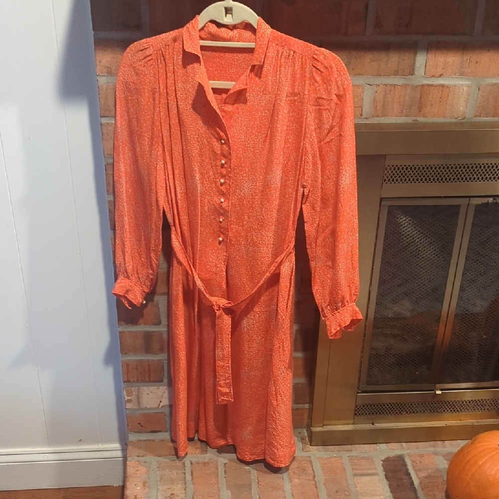 Elegant Orange Women's Dress
